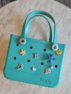 BOGG BAG Bitty Teal Mini Tote with Jibbitz Charms